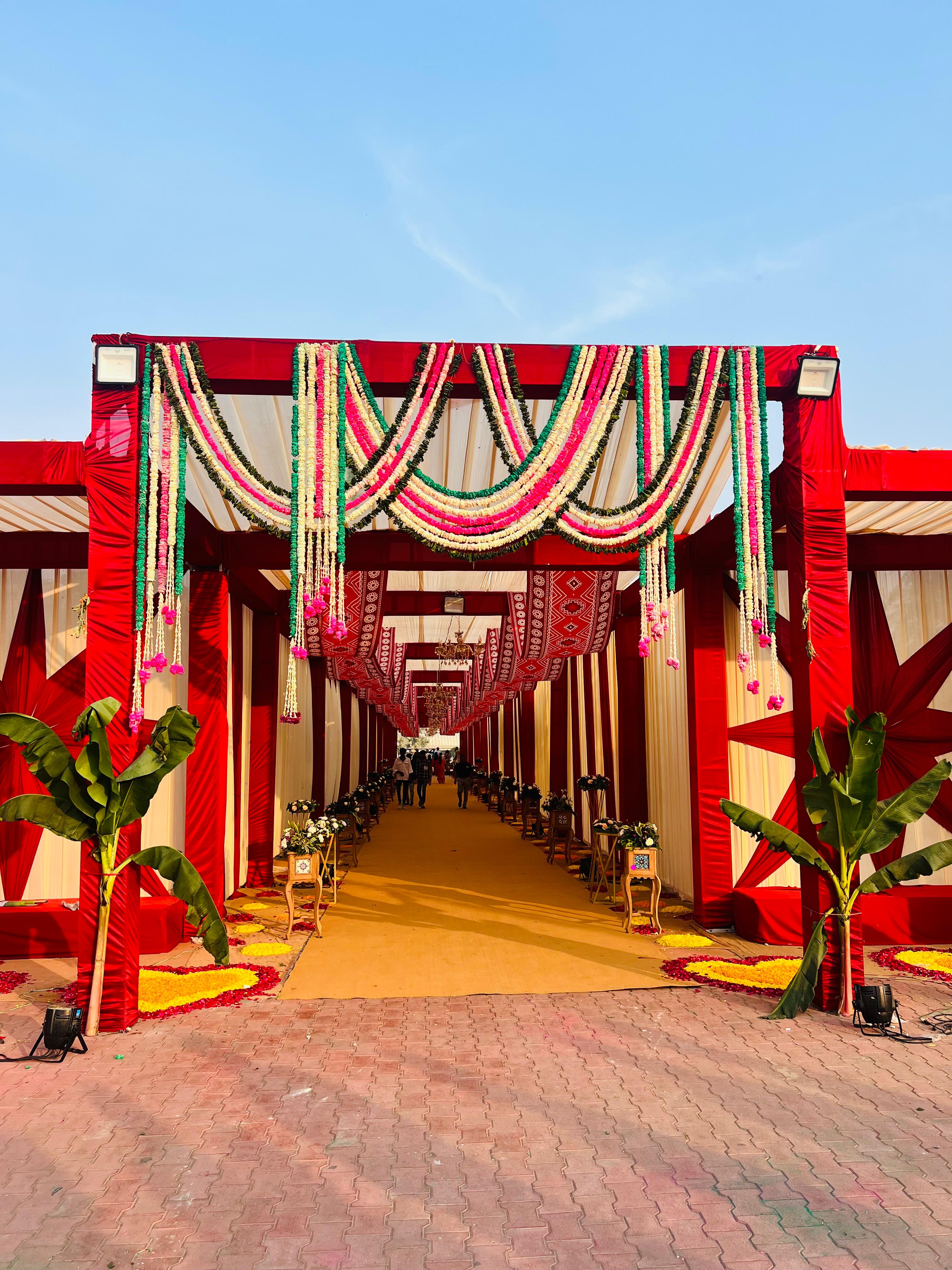 Traditional Wedding Décor (Premium - Red & Golden Theme)
