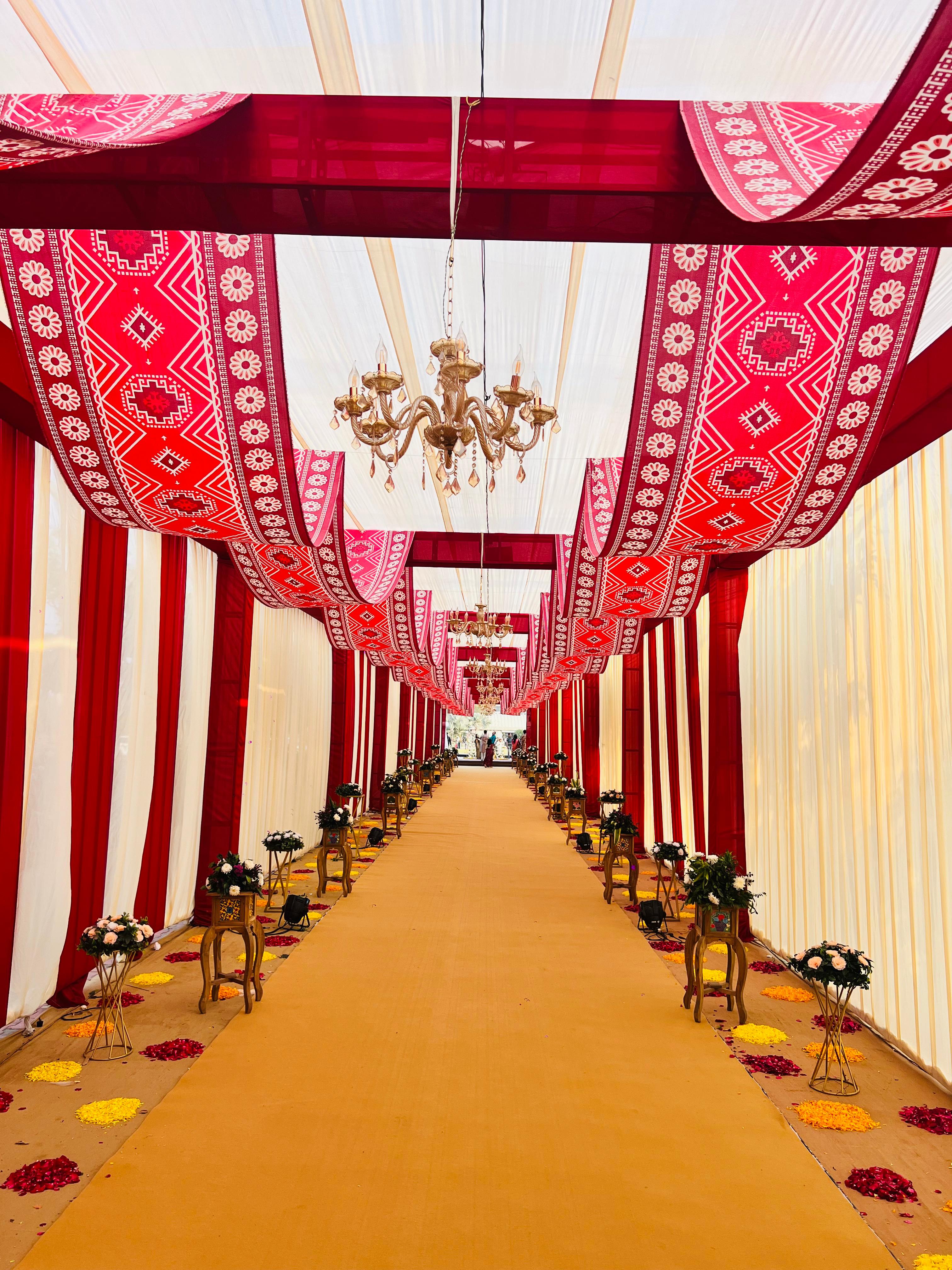 Traditional Wedding Décor (Premium - Red & Golden Theme)